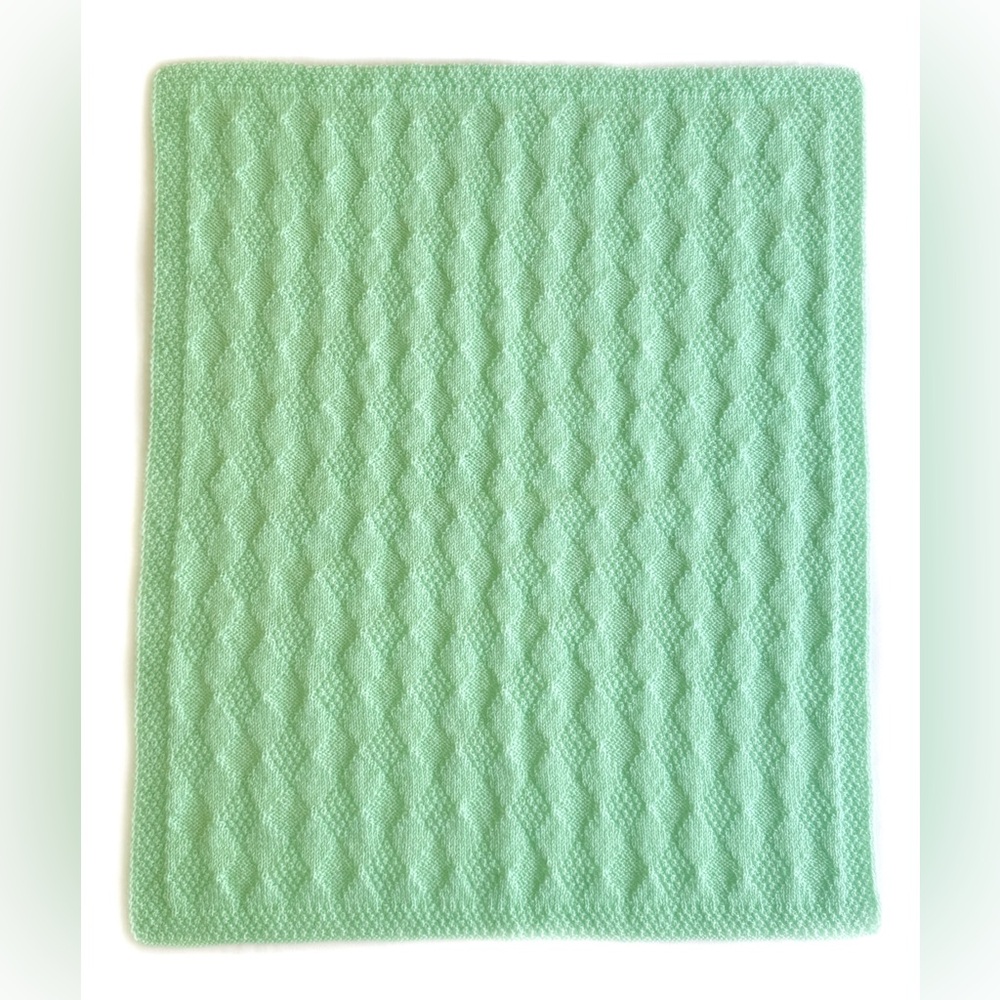 Handmade Mint Green Baby Blanket